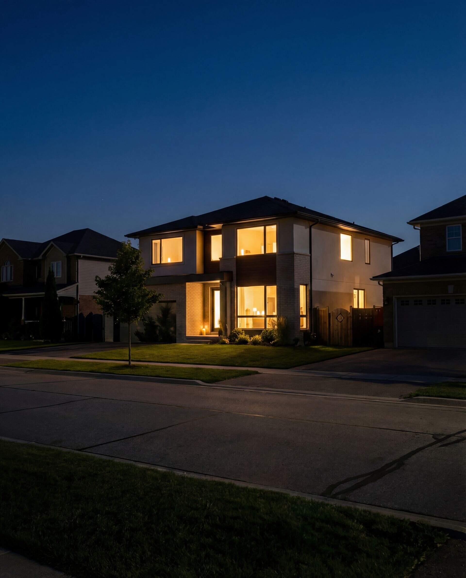 Home with solar panels and battery storage achieving energy independence
